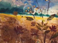 Golden fields with seed heads and grasses.