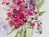 A mass of pink blooms