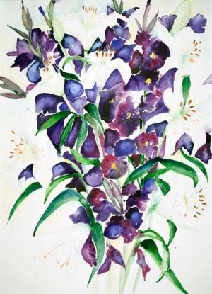 Gladioli and Lilies